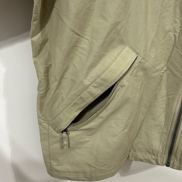 90s Y2K Columbia Dad Jacket Tan Lightweight Hooded Jacket Zip Pockets Mens 2XL - Picture 6 of 14